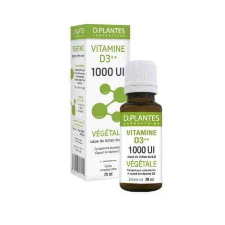 Vitamine D3++ 1000 UI Végétale Flacon 20 ml