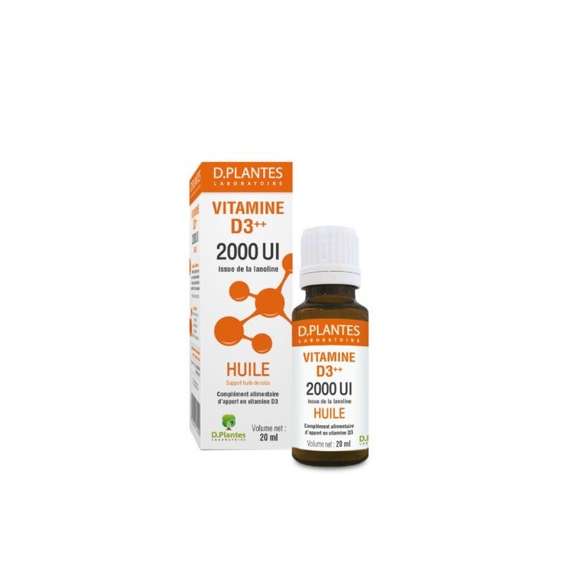 Vitamine D3+++ 2000 UI Huile Flacon 20 ml