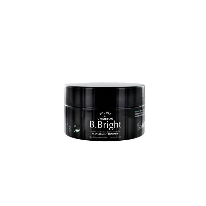 B. Bright Poudre de charbon 100% naturelle Pot 50 g
