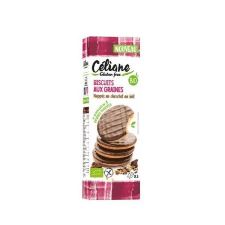 Biscuits aux graines nappés Chocolat Lait  (4x3) 150 g