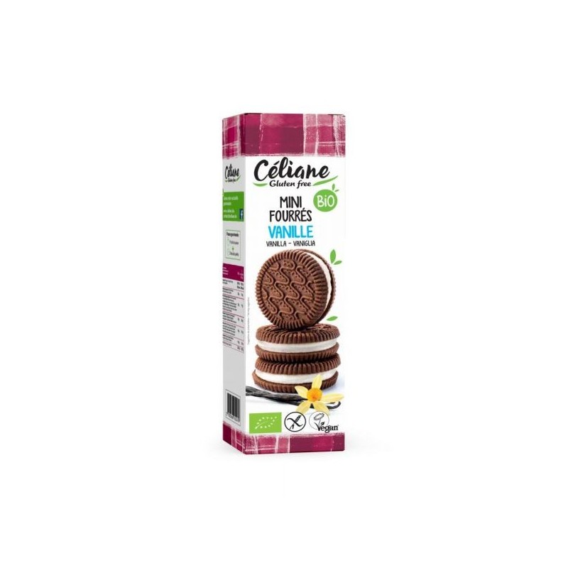 Mini biscuits fourrés vanille (2 x 4) 125 g