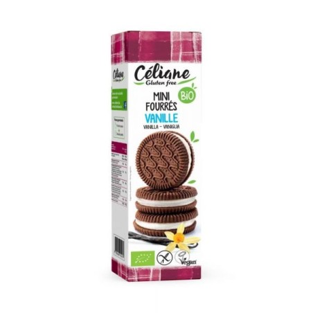 Mini biscuits fourrés vanille (2 x 4) 125 g