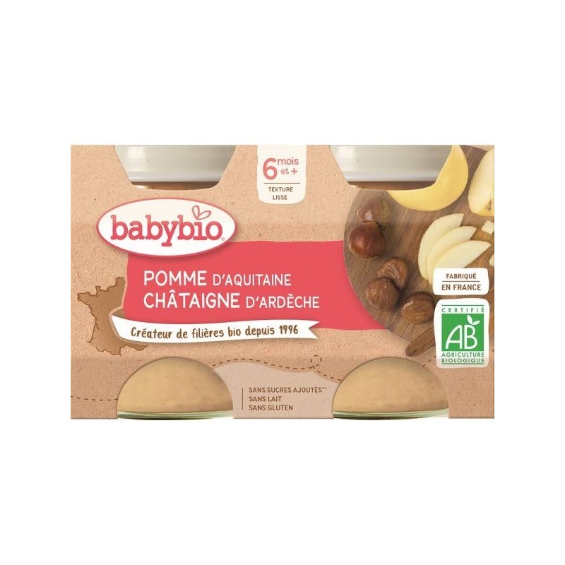 Pomme Châtaigne Lot de 2 pots de 130 g