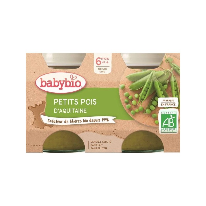 Petits pois Lot de 2 pots de 130 g