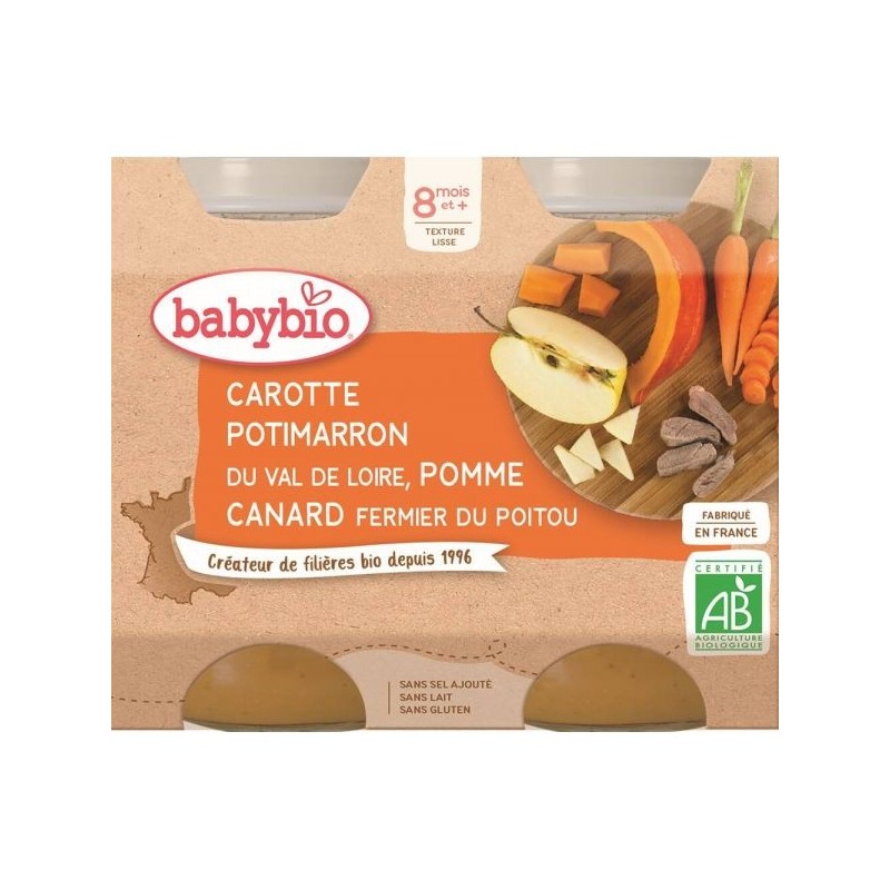 Menu Carotte Potimarron Pomme & Canard fermier