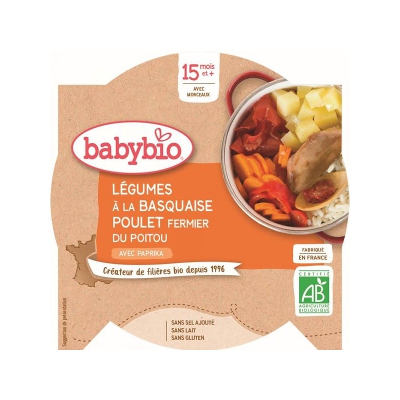Menu Légumes à la Basquaise & Poulet fermier au Paprika