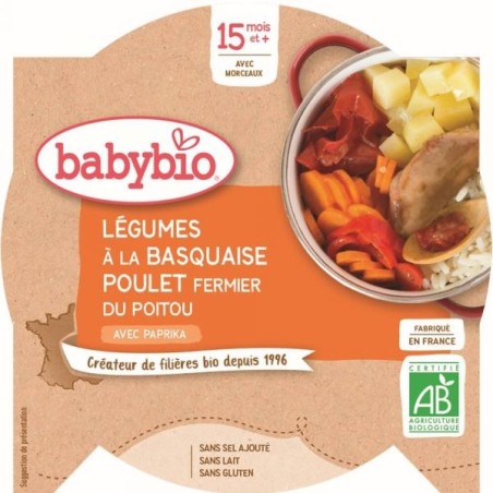 Menu Légumes à la Basquaise & Poulet fermier au Paprika
