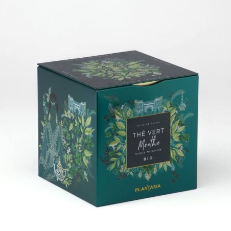 Thé vert Menthe Coffret métal 24 sachets luxe