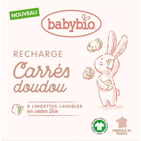 Recharge Carré Doudou  certifié GOTS 8 lingettes