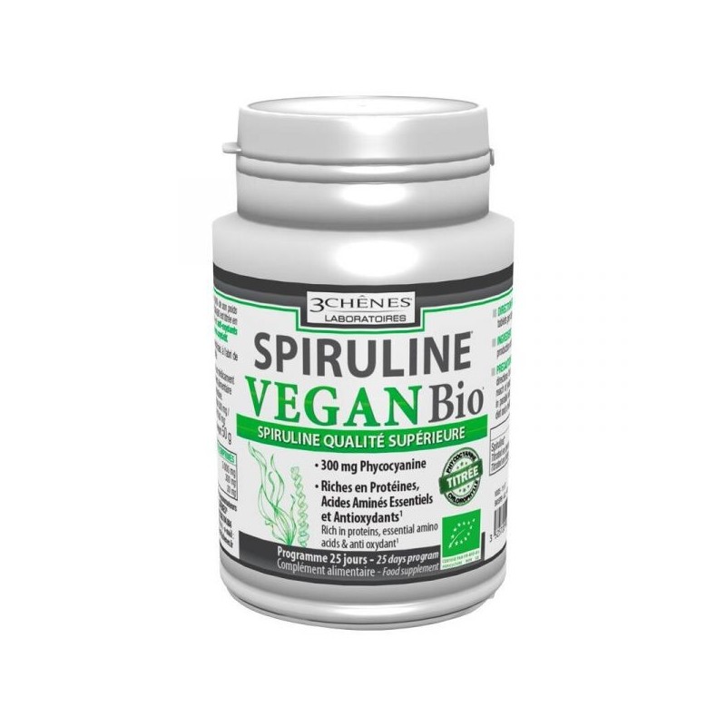 Spiruline Vegan Pilulier 100 comprimés
