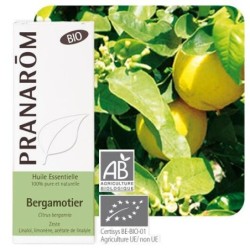 Bergamote bio Pranarôm 5 ml - Huile essentielle apaisante et relaxante pour le bien-être et la beauté de la peau.