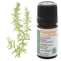 Romarin Verbénone Bio de Florame - Huile essentielle bio pour purification et soins de la peau et des cheveux.