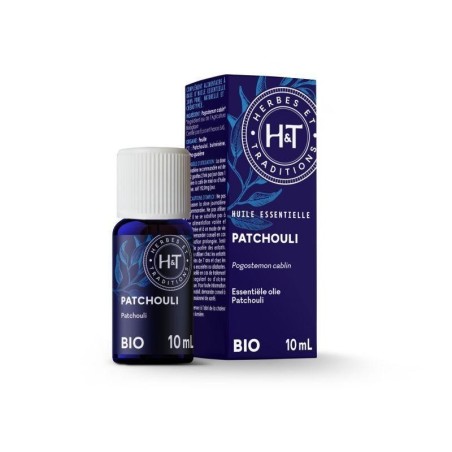 Patchouli bio de Herbes and Traditions - Huile essentielle pour le bien-être et la relaxation naturelle.