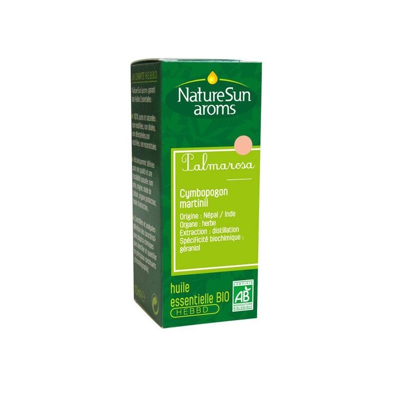 Huile essentielle de Palmarosa bio 10 ml pour purifier la peau