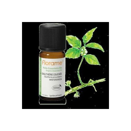 Gaulthérie couchée bio (Gaultheria procumbens) de Florame - huile essentielle apaisante pour muscles et articulations