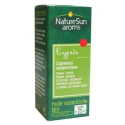 Huile essentielle de cyprès Bio NatureSun - produit naturel stimulant la circulation sanguine