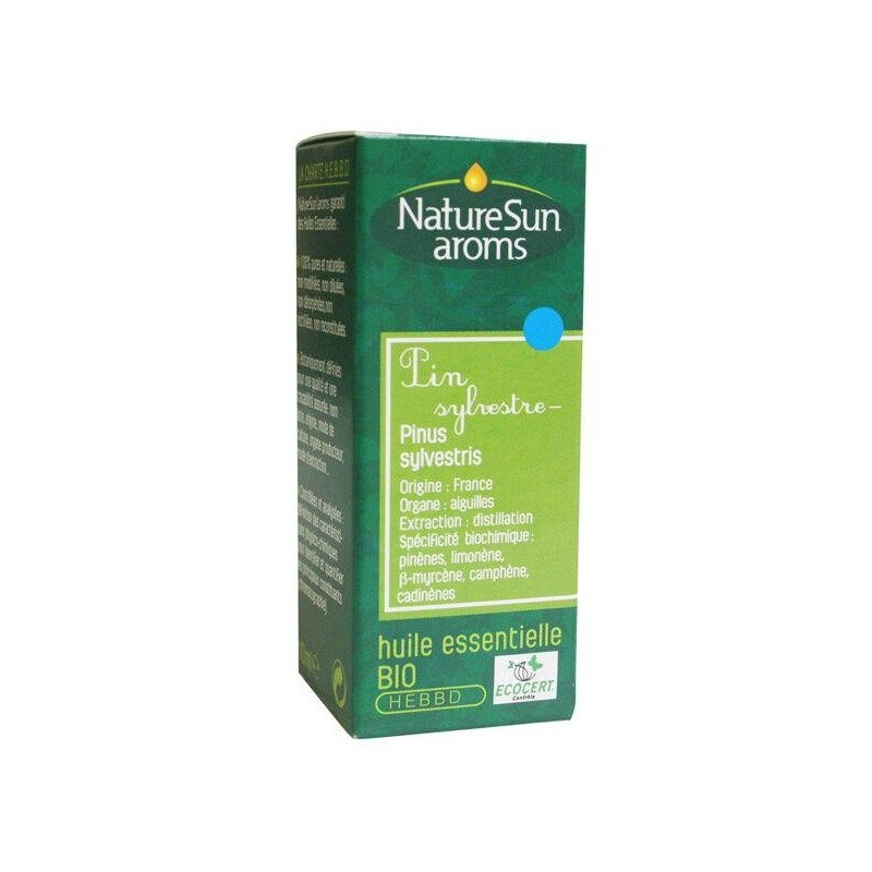 Huile essentielle de pin sylvestre bio 10 ml pour dégager les voies respiratoires et soutenir la vitalité en hiver