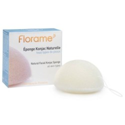 Eponge konjac naturelle Florame pour un nettoyage doux et efficace du visage.