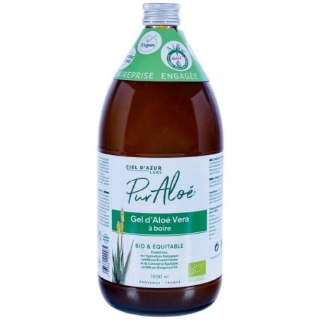Gel d'aloe vera à boire pasteurisé 250 ml pour apaiser les acidités gastriques et favoriser le bien-être intestinal