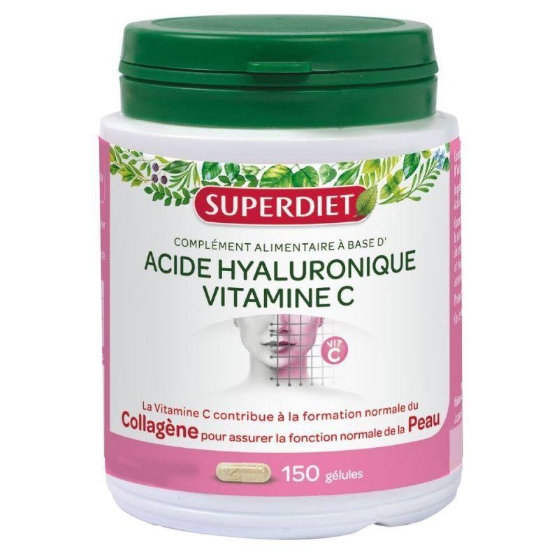 Acide hyaluronique Vitamine C de Super Diet - complément pour peau hydratée et jeunesse préservée