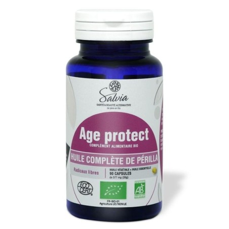 Age Protect huile complète de périlla bio capsules pour le bien-être et l'équilibre nerveux