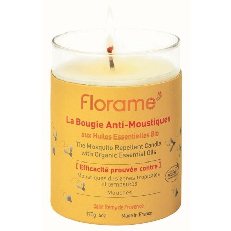 Bougie anti-moustiques bio aux huiles essentielles de Florame
