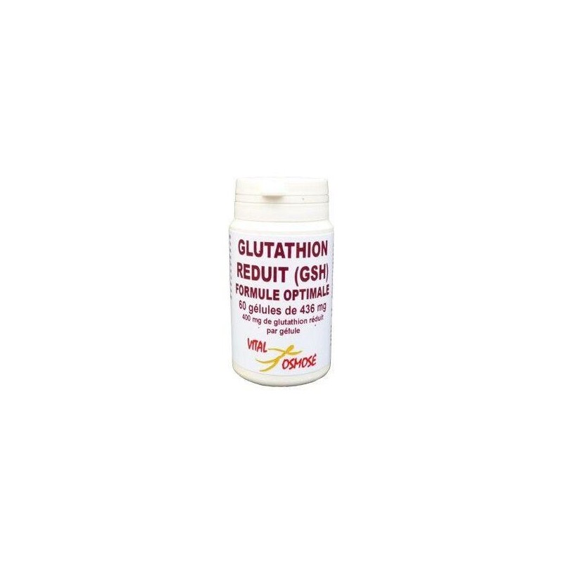 Glutathion réduit GSH 400 mg - Antioxydant naturel bio pour protéger les cellules.