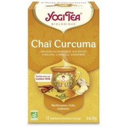 Infusion ayurvédique Chaï curcuma bio de Yogi Tea