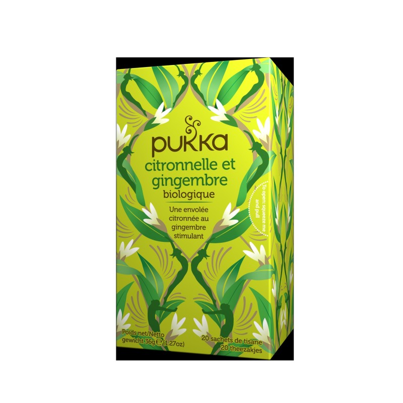 Infusion Ayurvédique bio Citronnelle and Gingembre de Pukka