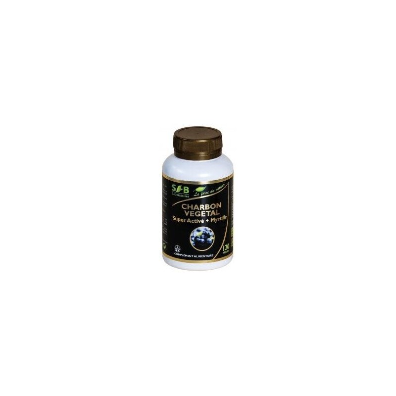 Charbon végétal super activé myrtille pour réduire les ballonnements et favoriser une digestion saine.