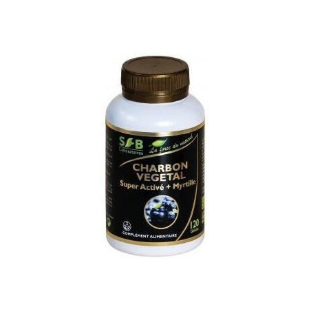 Charbon végétal super activé myrtille pour réduire les ballonnements et favoriser une digestion saine.