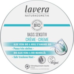 Crème Lavera Basis sensitiv bio 25g pour hydratation intense et protection des peaux sensibles