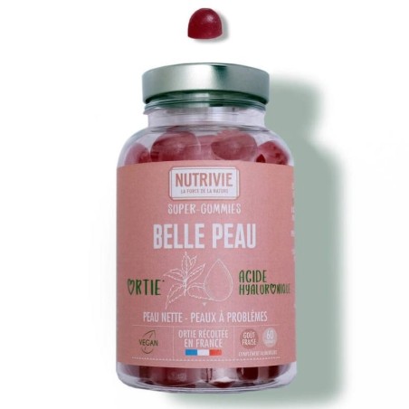 Belle Peau 60 gummies de Nutrivie - Complément alimentaire pour une peau éclatante et nette