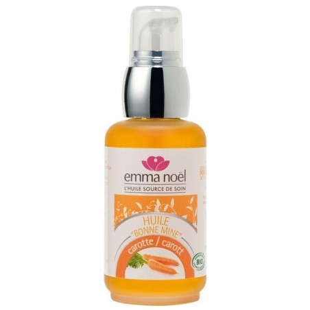 Macérat de carotte bio d'Emma Noël pour un teint lumineux et protégé.