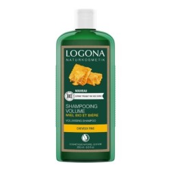 Shampooing volume miel bière Logona 30 ml pour cheveux fins