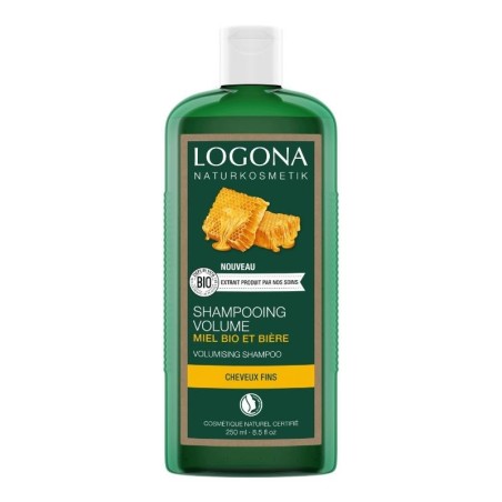Shampooing volume miel bière Logona 30 ml pour cheveux fins