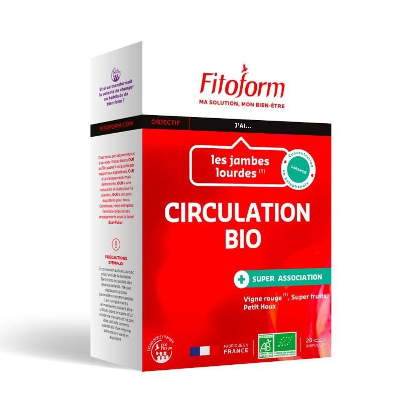 Circulation bio ampoules Fitoform pour des jambes légères et un confort amélioré