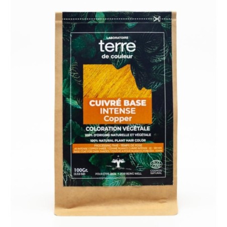 Soin colorant cuivre base pré-coloration Marron B et Brun B 100% végétal pour cheveux blonds foncés à châtains foncés.