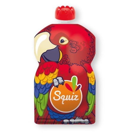 Gourde compote réutilisable Squiz Perroquet 130 ml pour compotes maison