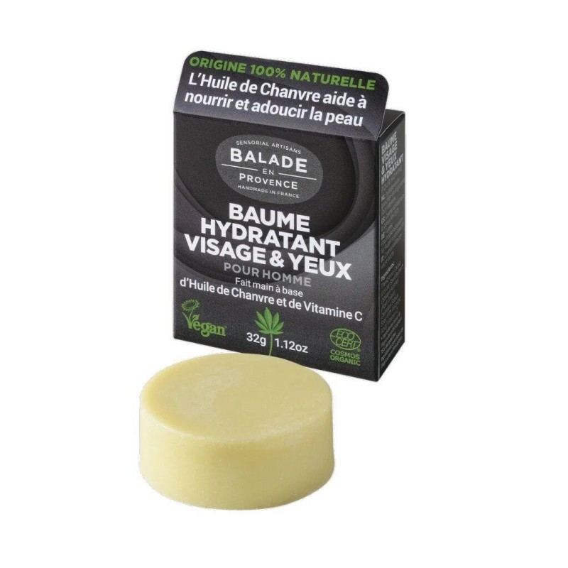 Baume hydratant visage et yeux bio pour homme