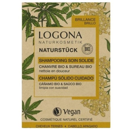 Shampoing solide bio Chanvre et Sureau pour des cheveux brillants