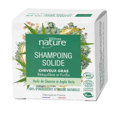 Shampoing solide cheveux gras bio de Boutique Nature