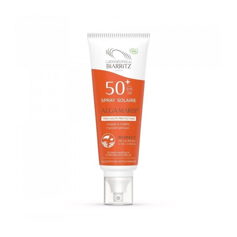 Spray solaire SPF50+ Famille visage et corps bio