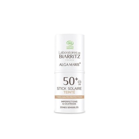 Stick solaire teinté bio SPF50+ pour protéger et unifier le teint