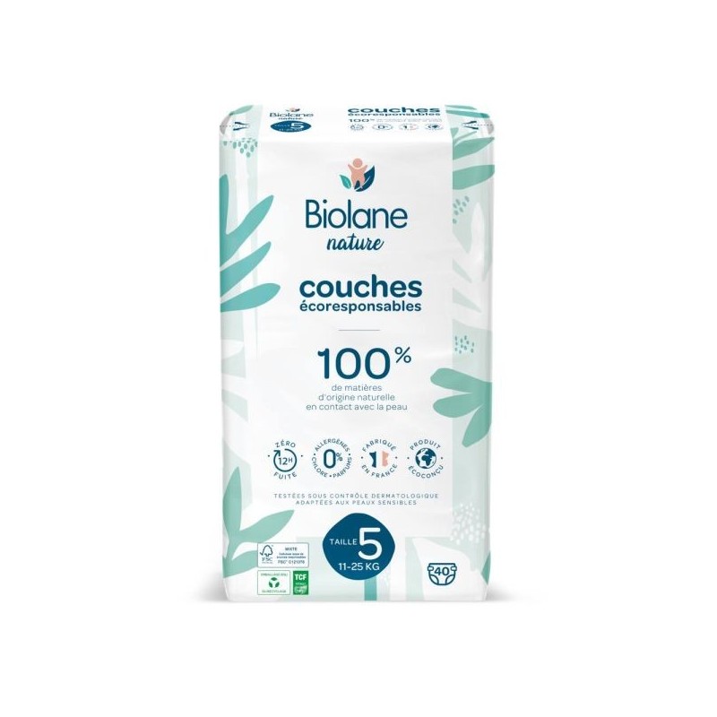 Taille 5 de 11 à 25 kg 40 couches