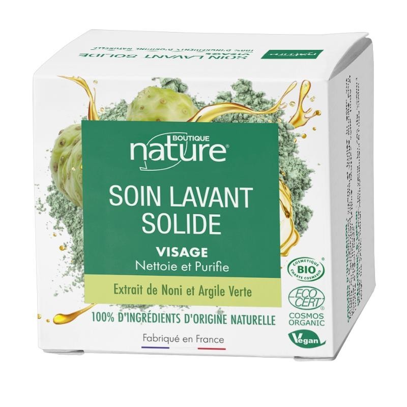 Soin lavant solide visage bio purifiant
