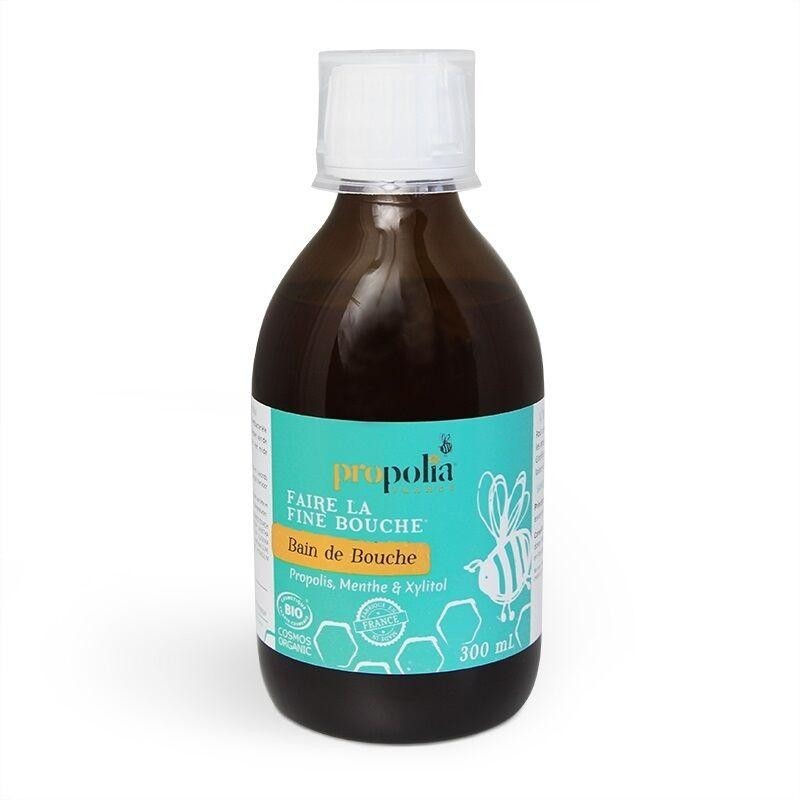 Bain de bouche bio Propolia avec propolis pour haleine fraîche et protection buccale longue durée