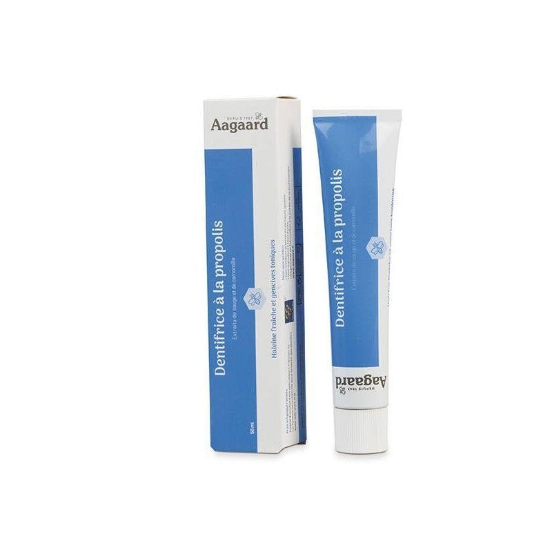 Dentifrice bio propolis 10 % Aagaard 250 ml pour protection des gencives et haleine fraîche