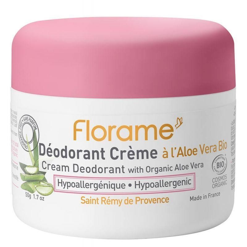Déodorant crème hypoallergénique bio Florame pour peaux sensibles