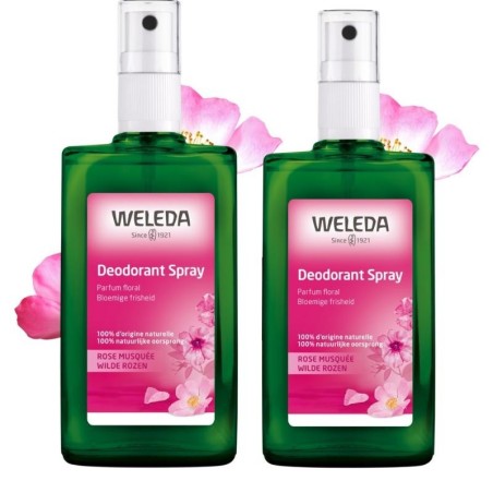 Lot de 2 déodorants sprays à la Rose bio Weleda